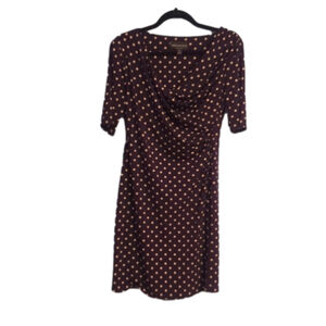 Connected Petite Purple Polka Dot Dress Size 8 Petite